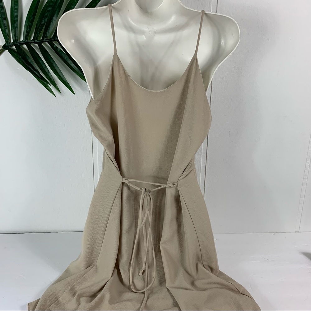 PHANUEL Beige A Line Spaghetti Strap Mini Dress S - Picture 5 of 7